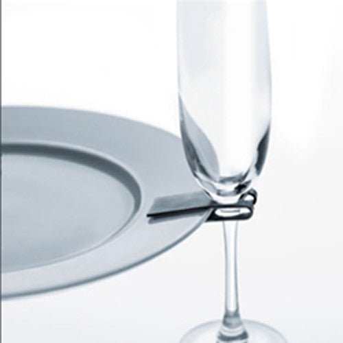 10 Pack Of 75mm White Wine Glass Dinner Lunch Plate Clip Holder - Stand Up Buffet Party - Promotion Merchandise Gift - NuSea