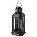 10 Pack of Black Metal Miners Lantern Summer Wedding Home Party Room Balconey Deck Decoration 21cm Tealight Candle - NuSea