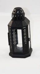 10 Pack of Black Metal Miners Lantern Summer Wedding Home Party Room Balconey Deck Decoration 21cm Tealight Candle - NuSea