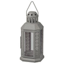 10 Pack of Dark Grey Metal Miners Lantern Summer Wedding Home Party Room Balconey Deck Decoration 21cm Tealight Candle - NuSea