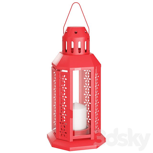 10 Pack of Red Metal Miners Lantern Summer Xmas Wedding Home Party Room Balconey Deck Decoration 21cm Tealight Candle - NuSea