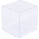 100 Pack of 6cm Clear PVC Plastic Folding Packaging Small rectangle/square Boxes for Wedding Jewelry Gift Party Favor Model Candy Chocolate Soap Box - NuSea