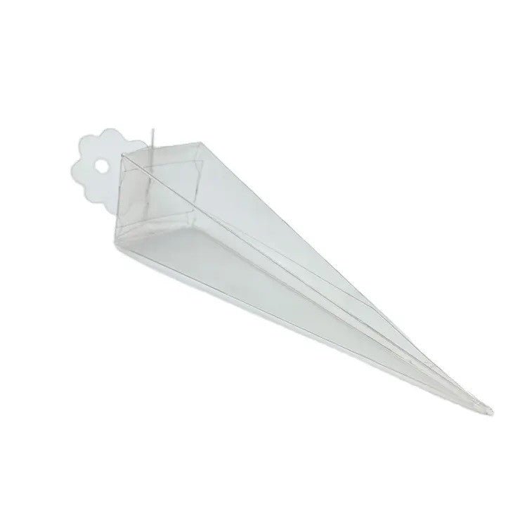 100 Pack of Clear Pyramid Triangle Shaped Small Clear Gift Box - Bomboniere Jewelry Gift Party Favor Model Candy Chocolate Soap Box - NuSea
