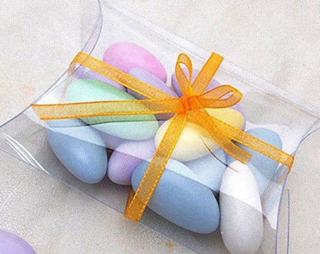 100 Pack of Pillow Rectangle Shaped Gift Box - Wedding or Product Bomboniere Jewelry Gift Party Favor Model Candy Chocolate Soap Box - NuSea