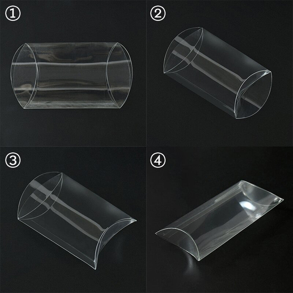 100 Pack of Pillow Rectangle Shaped Gift Box - Wedding or Product Bomboniere Jewelry Gift Party Favor Model Candy Chocolate Soap Box - NuSea