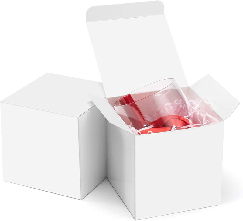 100 Pack of White 5x5x8cm Square Cube Card Gift Box - Folding Packaging Small rectangle/square Boxes for Wedding Jewelry Gift Party Favor Model Candy Chocolate Soap Box - NuSea