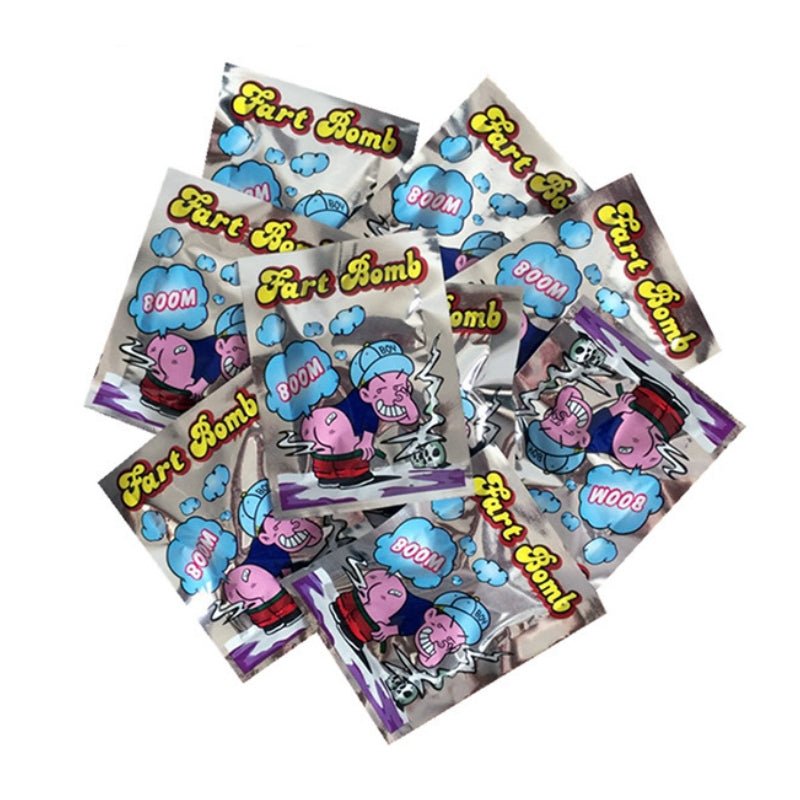 100 PCs of Fart Bomb Bombs Bag Smelly Novelty Stink Prank Gag Trick Joke Game Fun - NuSea