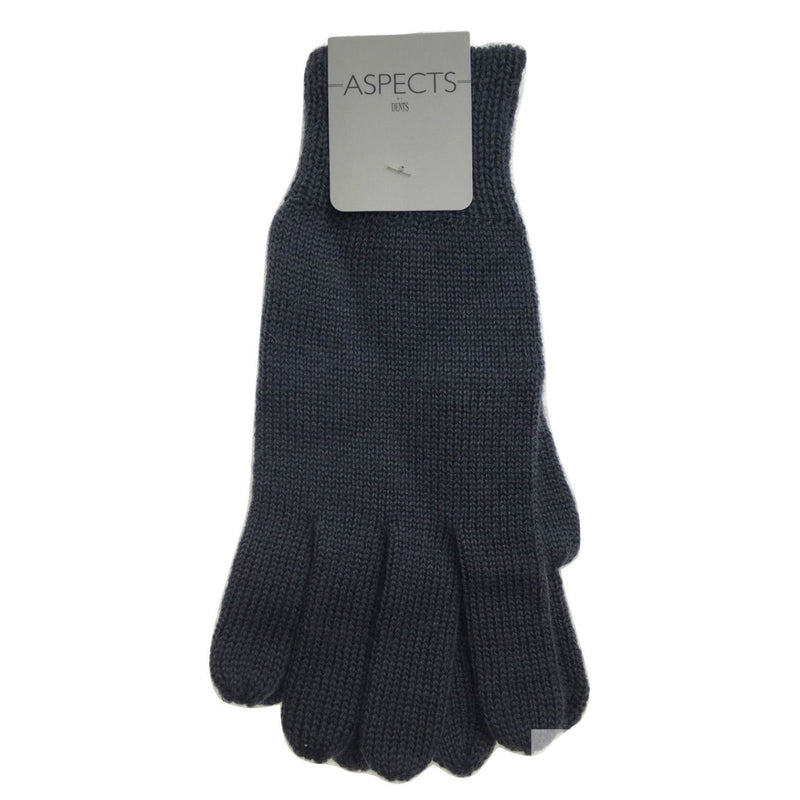 100% PURE WOOL GLOVES Winter Snow Ski Plain Knit Knitted Warm MK341 Plain - Charcoal - NuSea