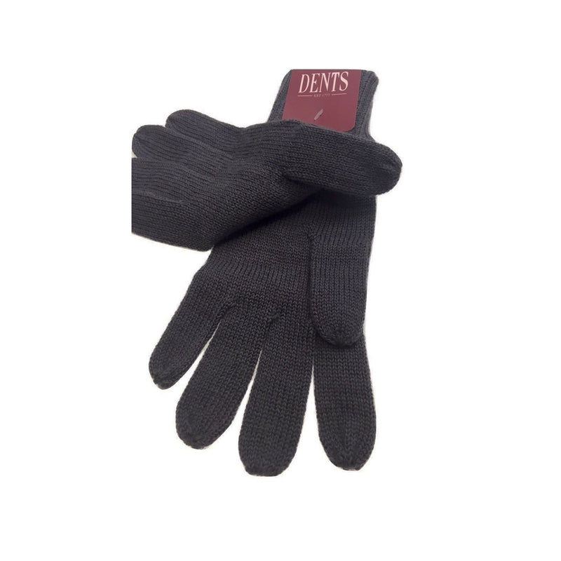100% PURE WOOL GLOVES Winter Snow Ski Plain Knit Knitted Warm MK341 Plain - Charcoal - NuSea