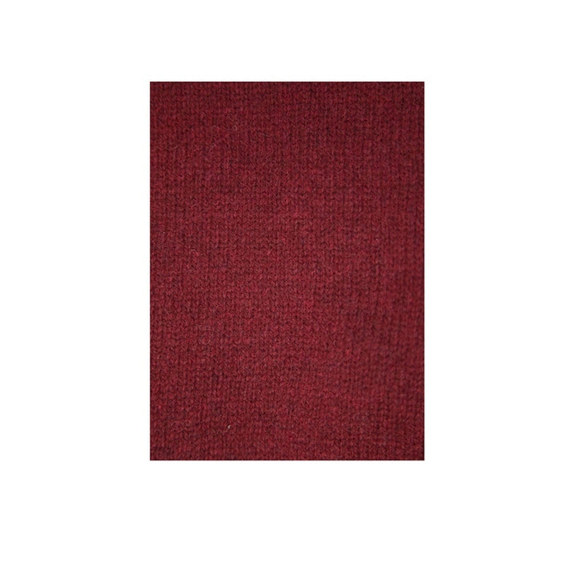 100% Shetland Wool V Neck Knit Jumper Pullover Mens Sweater Knitted - Burgundy (97) - M - NuSea