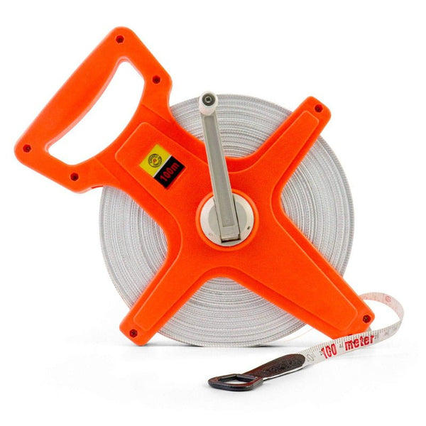 100M Tape Measure Fiberglass Open Reel Imperial Metric Measuring Tool - NuSea