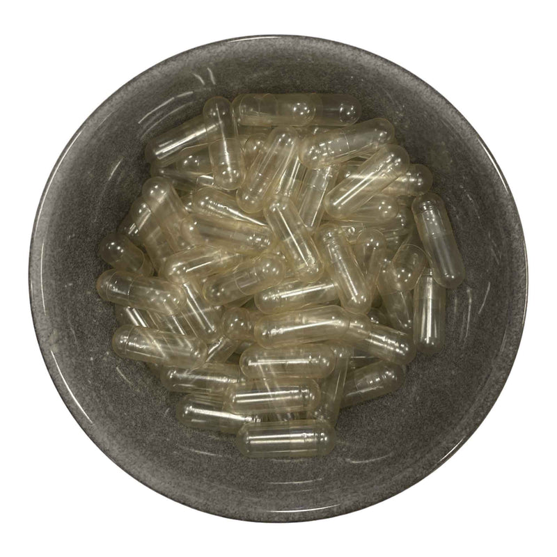 100x Empty Vegetable Capsules - Unfilled Size 0 Vege Vegan Clear Caps - NuSea