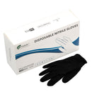 100x Nitrile Black Industrial Mechanic Tattoo Food Disposable Gloves Large - NuSea