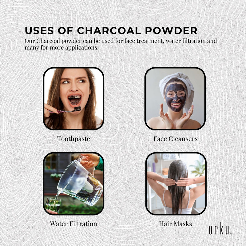 10g Activated Carbon Powder Coconut Charcoal - Teeth Whitening + Skin - NuSea