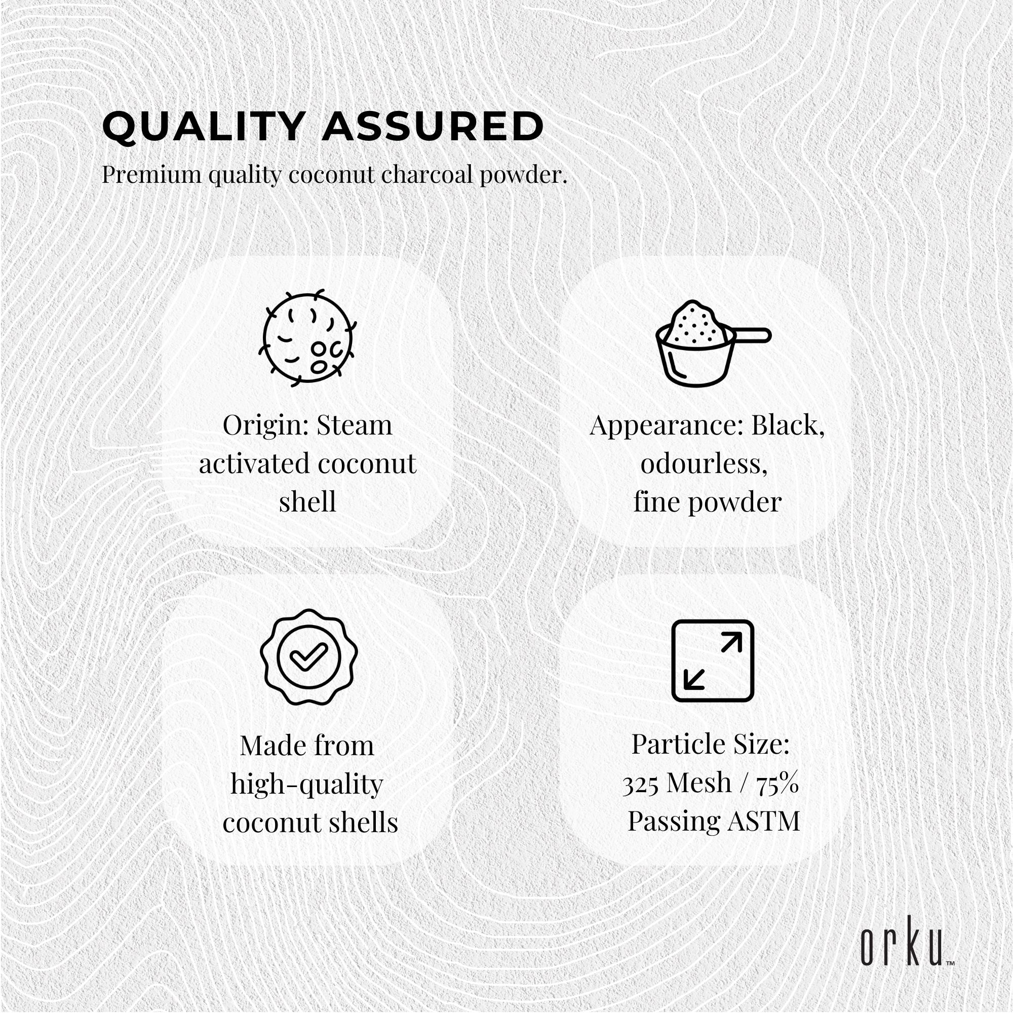 10g Activated Carbon Powder Coconut Charcoal - Teeth Whitening + Skin - NuSea