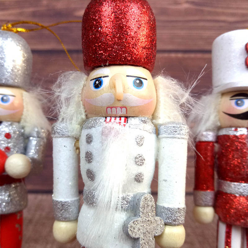 2 sets of 10 Nutcracker Puppets 12cm Christmas Tree Decoration Hanging Ornaments