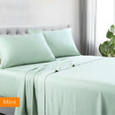 1200tc hotel quality cotton rich sheet set single mint - NuSea