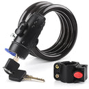 1.2m 2 Keys Bicycle Lock Bike Cable Locks Motorcycle Lock Mounting Bracket Scooter Lock - NuSea