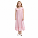 Kids’ Pink Grandma Nightgown Costume – Floral Trim Dress