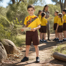 Kids’ Boy Scout Costume – Badge Sash Top & Shorts lifestyle image