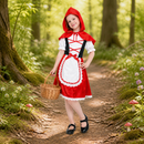 Kids’ Little Red Riding Hood Costume – Dress & Hooded Cape