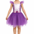 Kids’ Purple Fairy Costume – Floral Tulle Dress