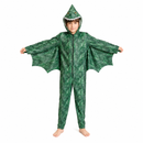 Kids’ Green Dragon Costume – Hooded Jumpsuit with Wings