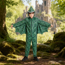 Kids’ Green Dragon Costume – Hooded Jumpsuit with Wings