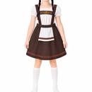 Kids’ German Girl Costume – Brown Dirndl Dress and Socks
