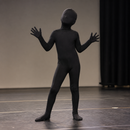 Kids’ Black Full Body Suit Costume – Detachable Hood & Gloves lifestyle image