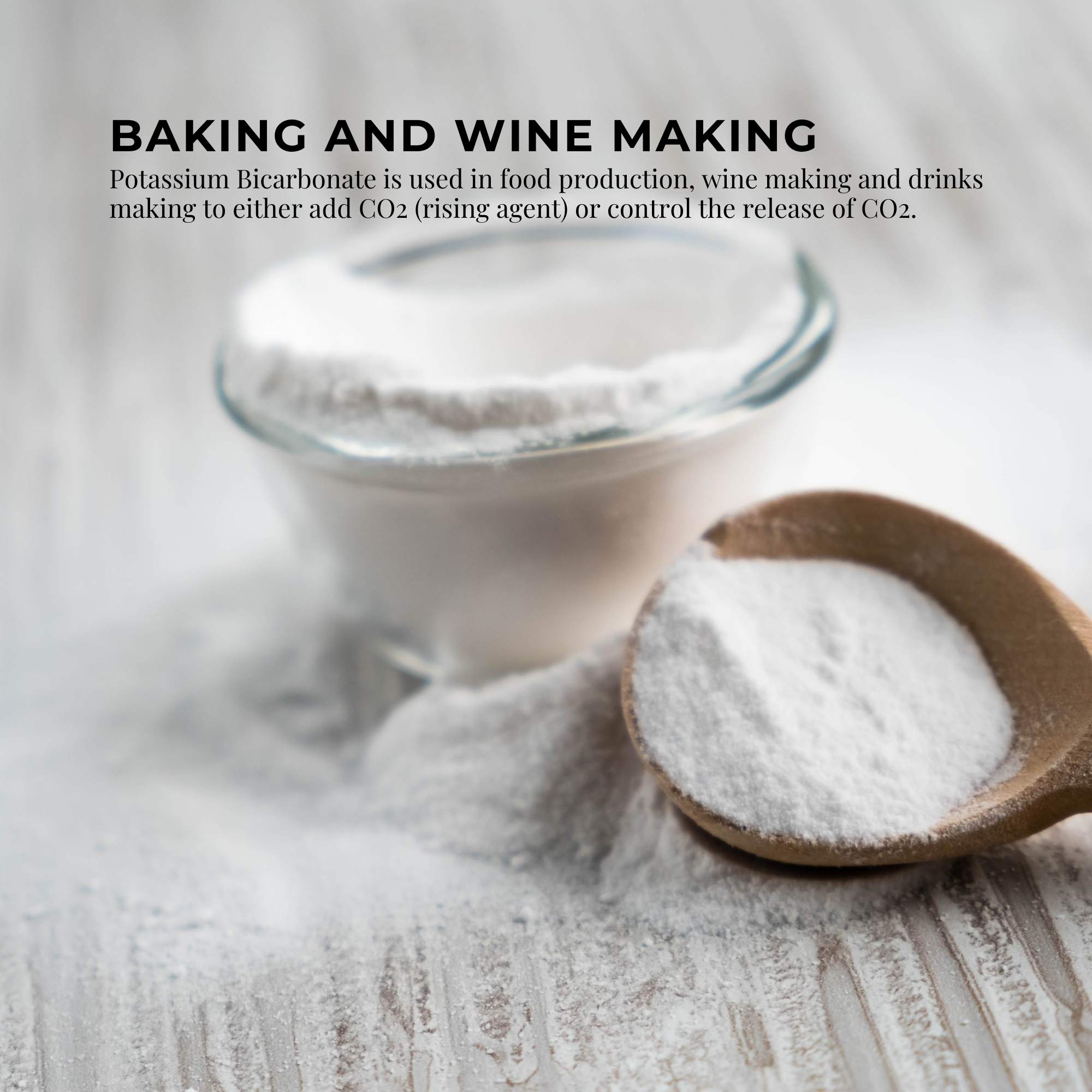 1.3Kg Organic Potassium Bicarbonate Powder Tub Food Grade FCC for Brewing Baking - NuSea