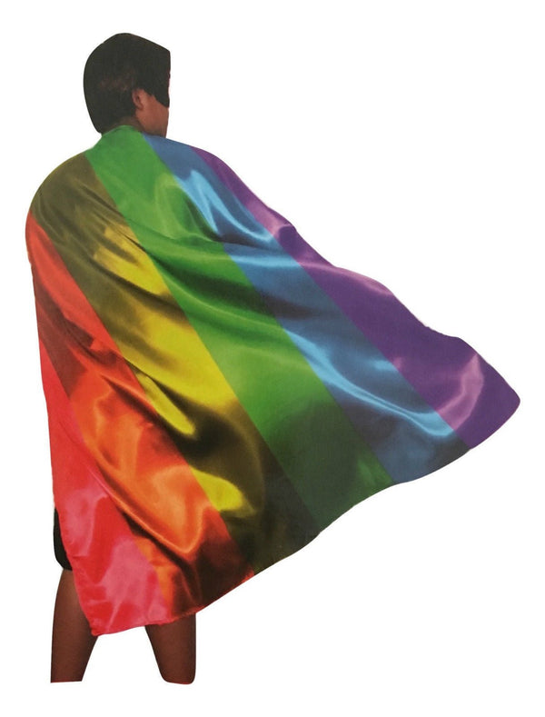 140cm DELUXE RAINBOW CAPE Party Fancy Dress Costume Adult Size - NuSea