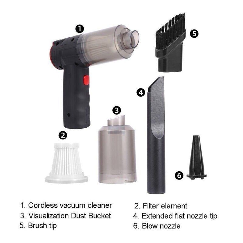 16000PA Wireless Wet & Dry Handheld Car Vacuum Cleaner - NuSea