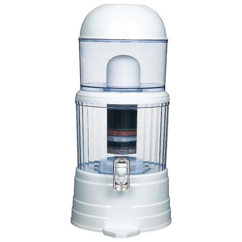 16L Benchtop 8 Stage Water Filter - Ceramic Carbon Mineral Stone Silica Purifier - NuSea