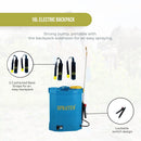 16L Rechargeable Backpack Pressure Sprayer - Portable Electric Garden Weed Pump - NuSea