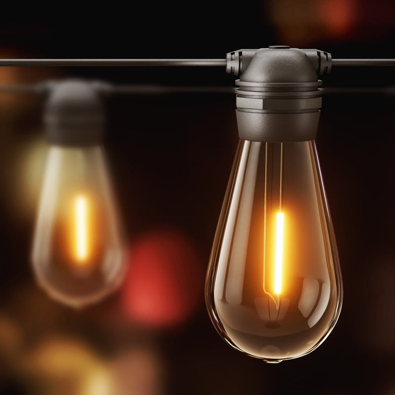 17m Solar Festoon Lights Outdoor LED String Light Christmas Party Decor - NuSea