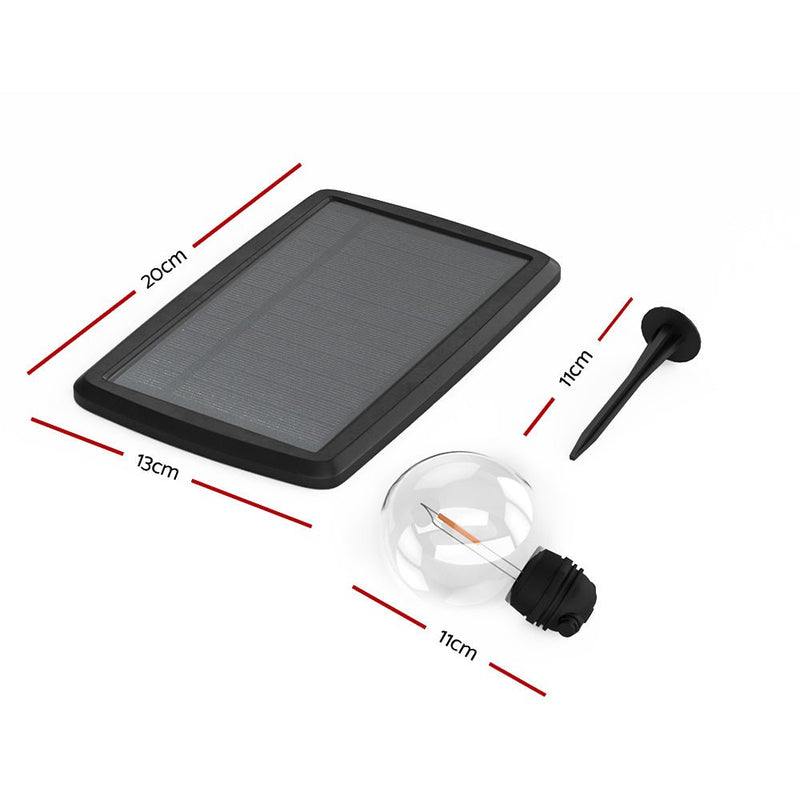 17m Solar Festoon Lights Outdoor LED String Light Wedding Christmas Party - NuSea