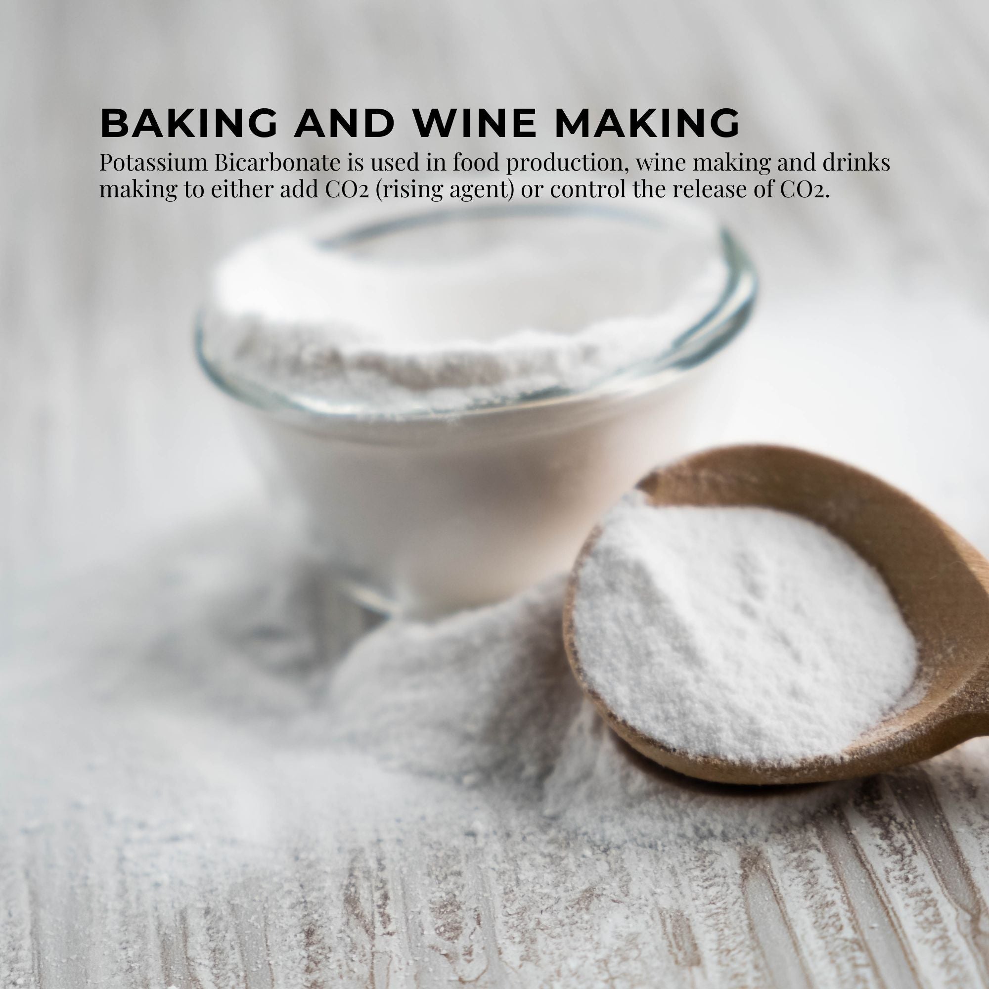 1Kg Organic Potassium Bicarbonate Powder - Food Grade Pure FCC Brewing Baking - NuSea