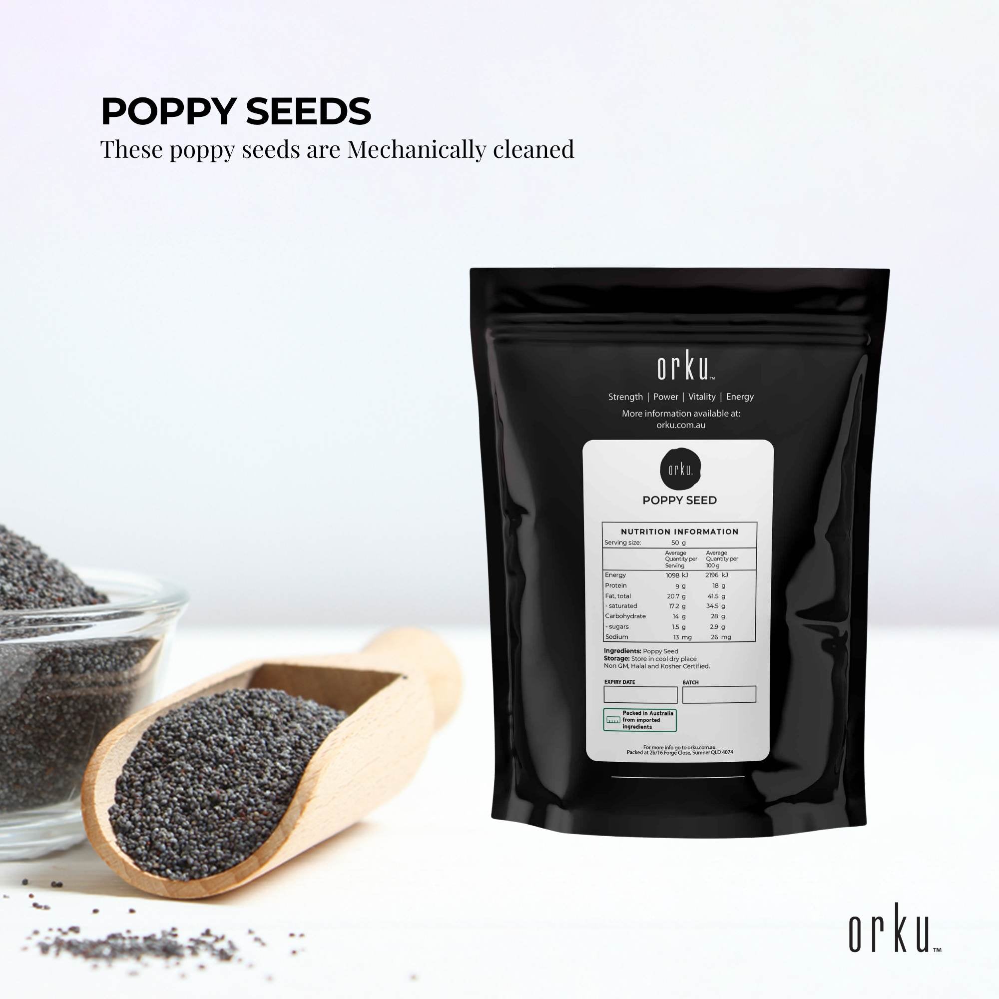 1Kg Poppy Seeds Unwashed Papaver Somniferum For Baking and Decoratingg - NuSea