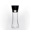 1x 180ml Glass Salt or Pepper Grinder 18cm - Adjustable Ceramic Core Tall Mill - NuSea