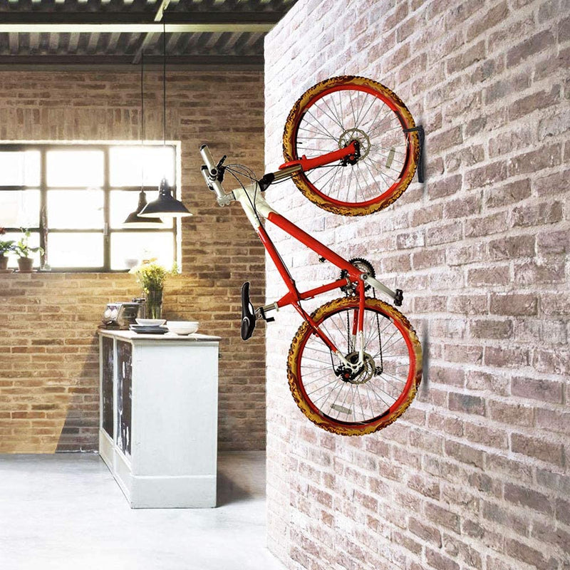 1x Bike Rack Garage Wall Mount Hanger Hooks Storage Bicycle Vertical for Indoor Shed with Screws - NuSea