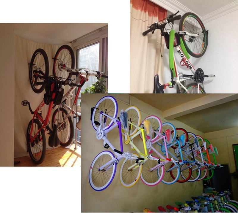 1x Bike Rack Garage Wall Mount Hanger Hooks Storage Bicycle Vertical for Indoor Shed with Screws - NuSea