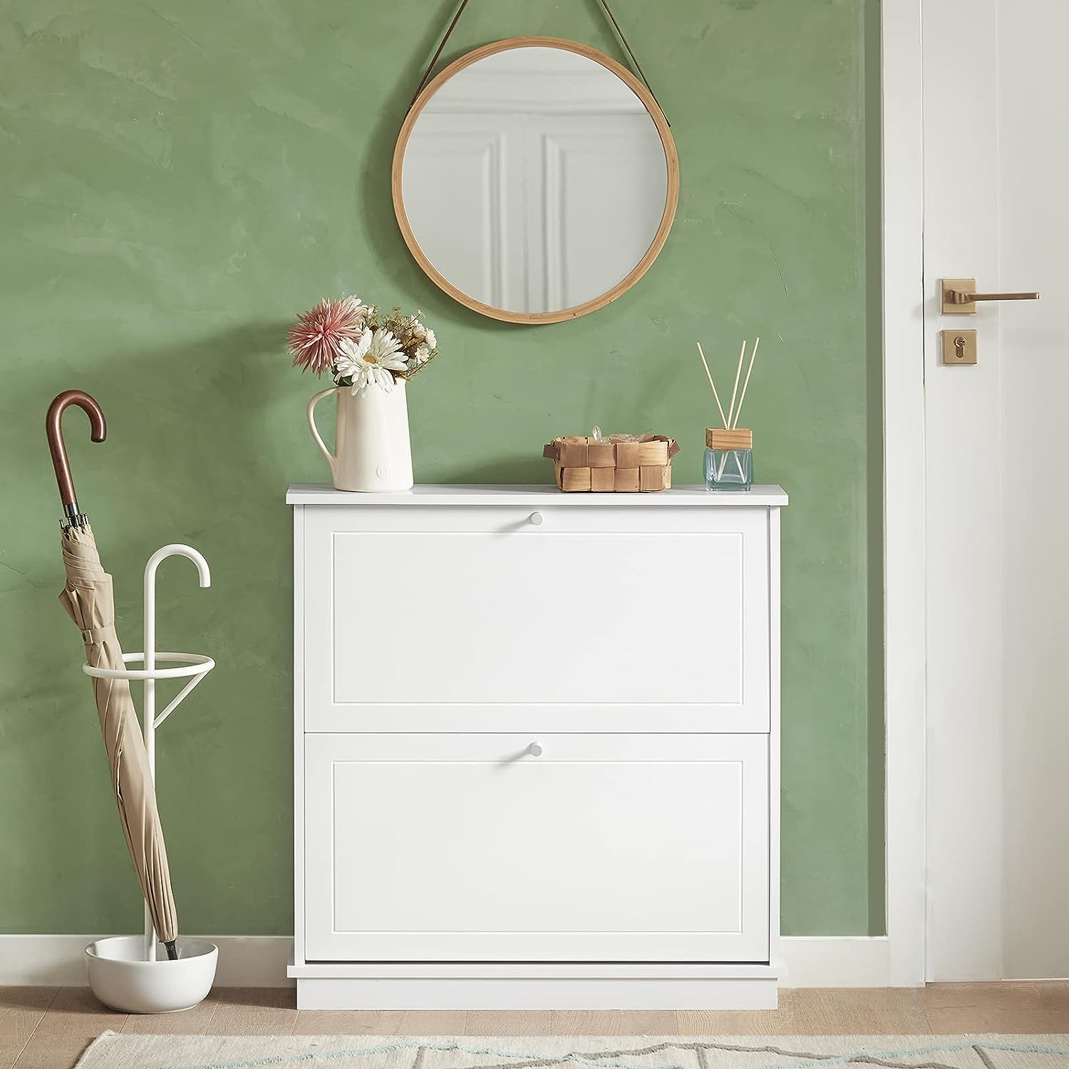 2 Drawer Shoe Cabinet Storage Unit - NuSea