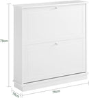 2 Drawer Shoe Cabinet Storage Unit - NuSea