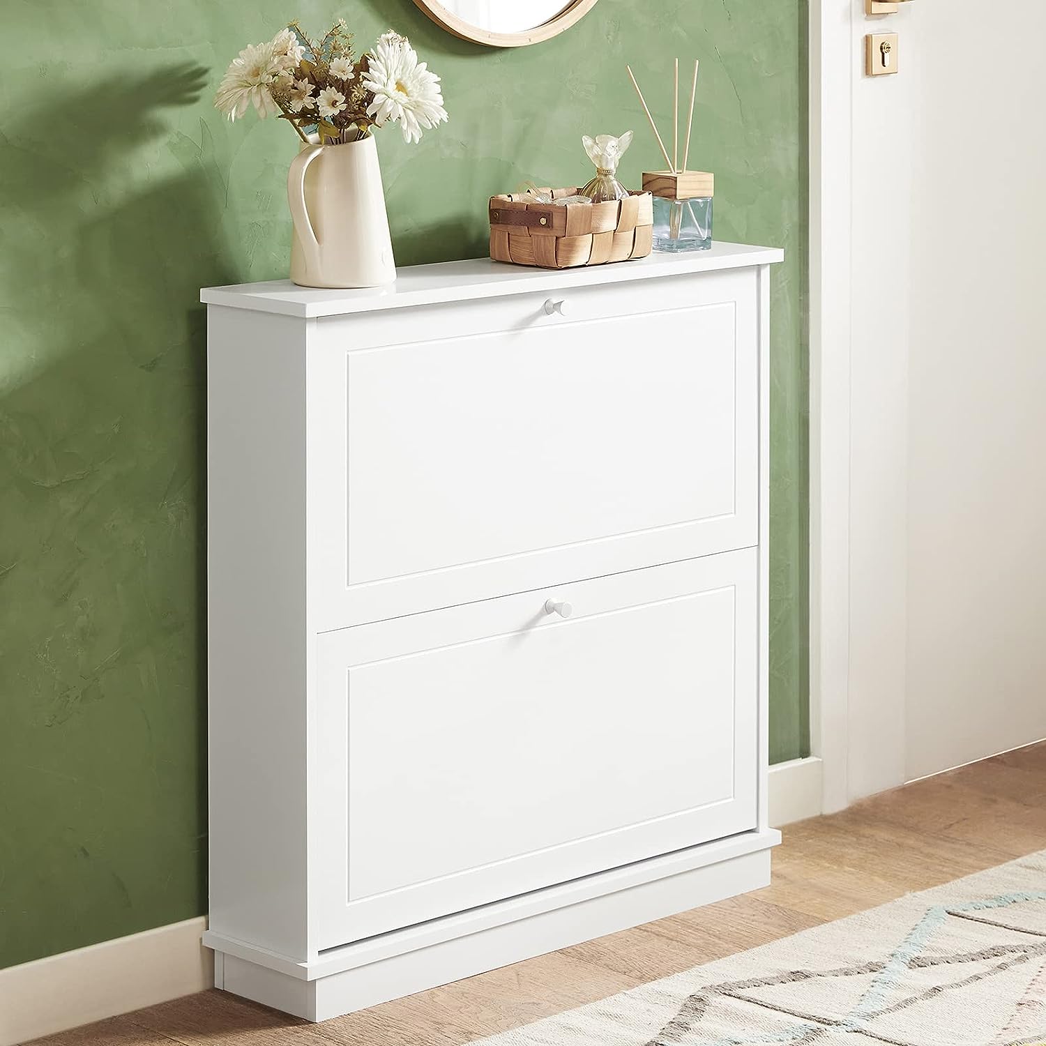2 Drawer Shoe Cabinet Storage Unit - NuSea