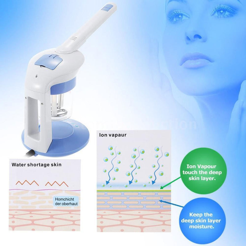 2 In 1 Facial and Hair Steamer Face Skin Portable Table Top Steam Ozone Machine - NuSea