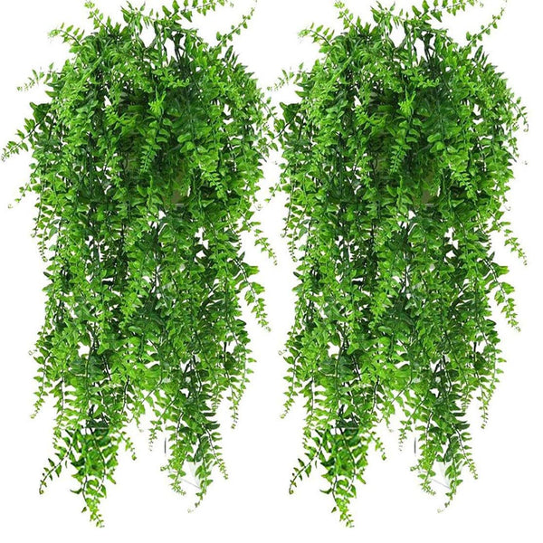 2 Pack 76cm Fake Plants Faux Artificial Eucalyptus Plants Home Garden Window Office Wedding Decoration - NuSea