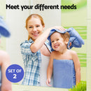 2 Pack Bath Sheets Set Cotton Extra Large Towel Blue - NuSea