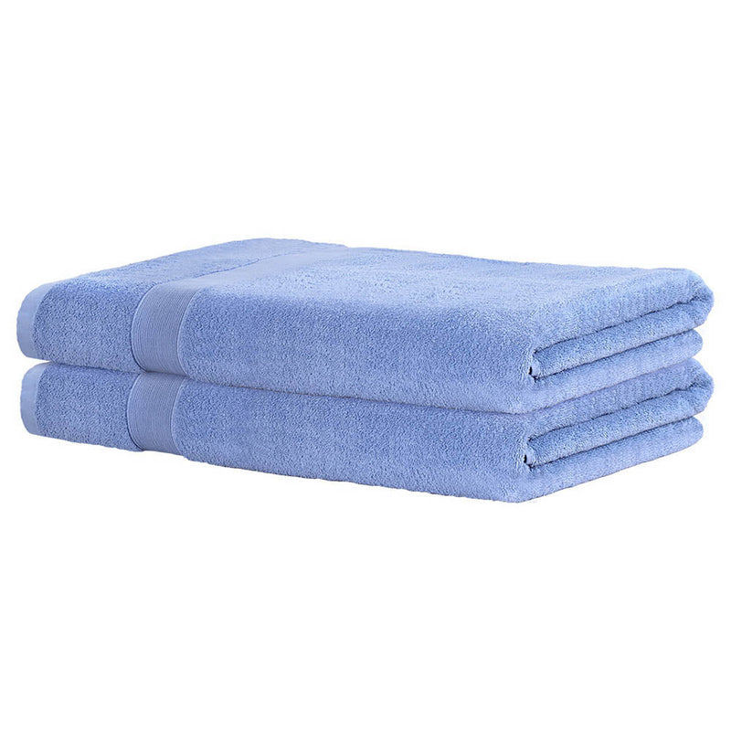 2 Pack Bath Sheets Set Cotton Extra Large Towel Blue - NuSea