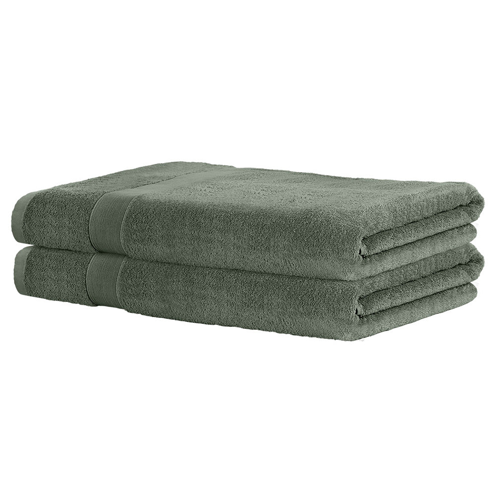 2 Pack Bath Sheets Set Cotton Extra Large Towel Green - NuSea